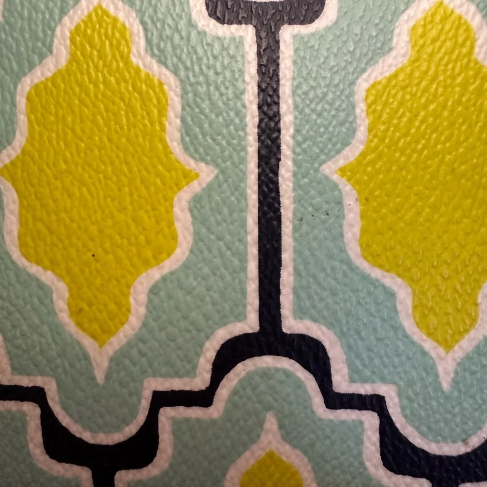 kate spade Mint Green and Yellow Geo Cabana Pattern Tablet E-Reader Sleeve